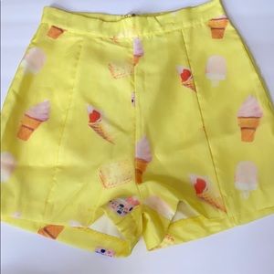 Ice Cream High Waisted Shorts